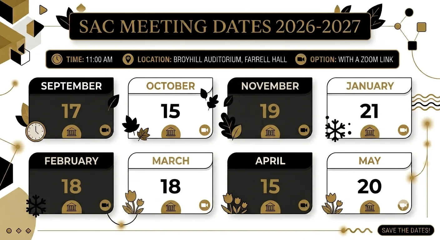 SAC meeting dates for 2026-27