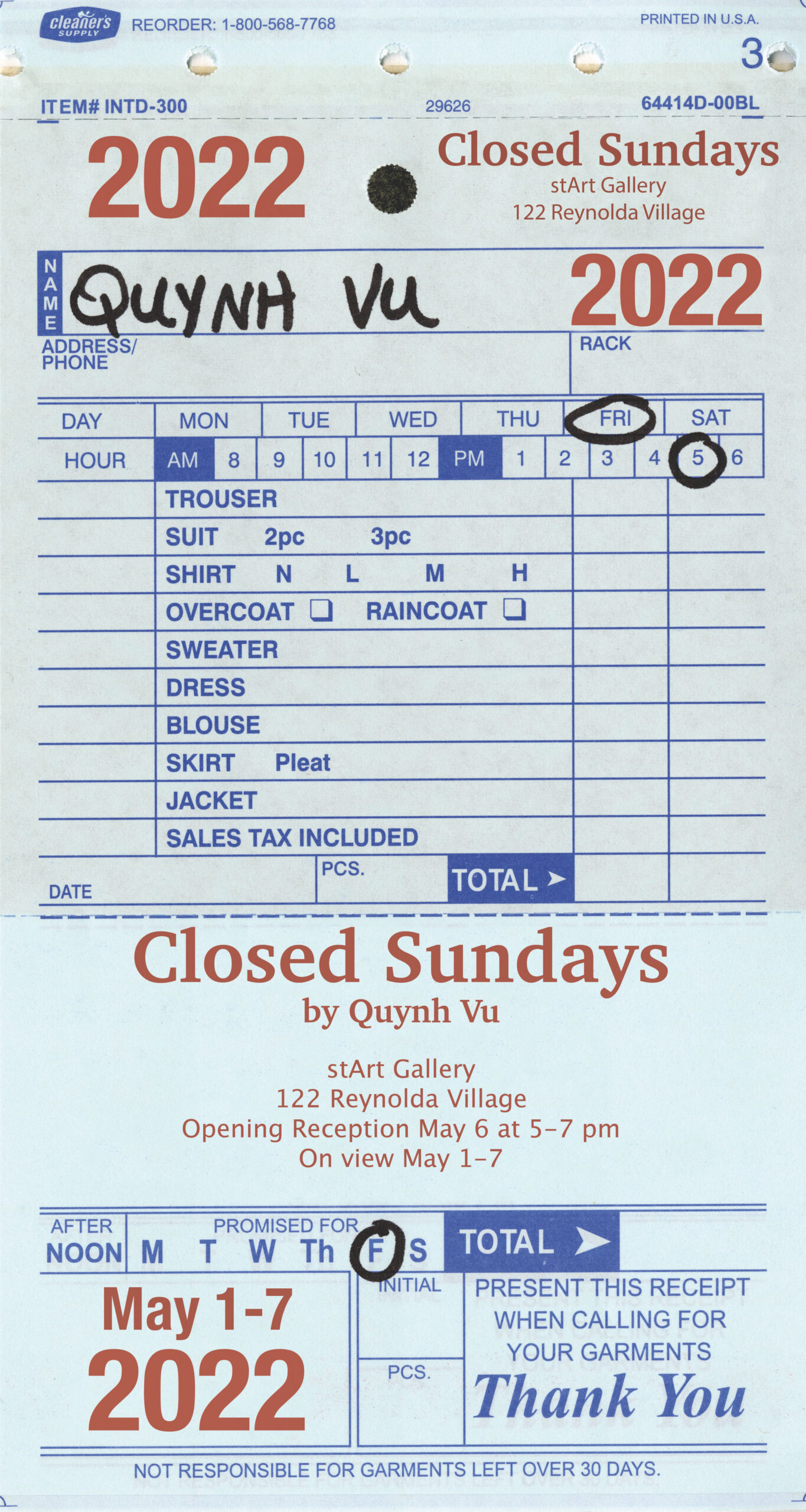 Closed Sundays