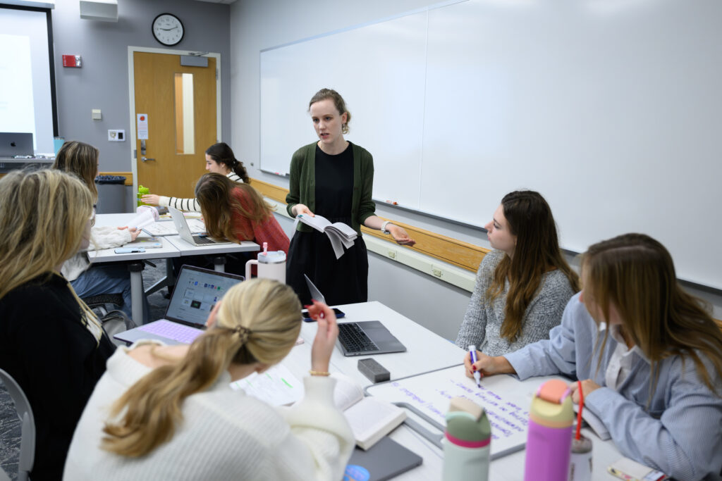 Prof. Kit Pribble teaches a Russian class in Greene Hall 341 on Wednesday, October 30, 2024.