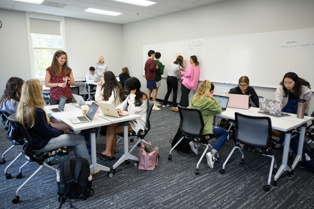 A class going on in Green 312