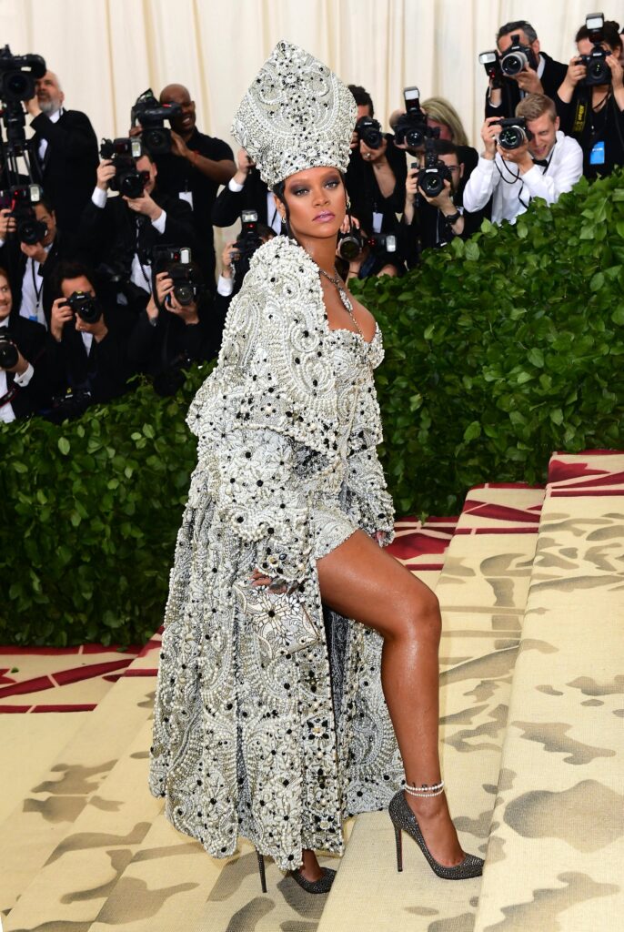 Rihanna attending the Metropolitan Museum of Art Costume Institute Benefit Gala 2018 in New York, USA.