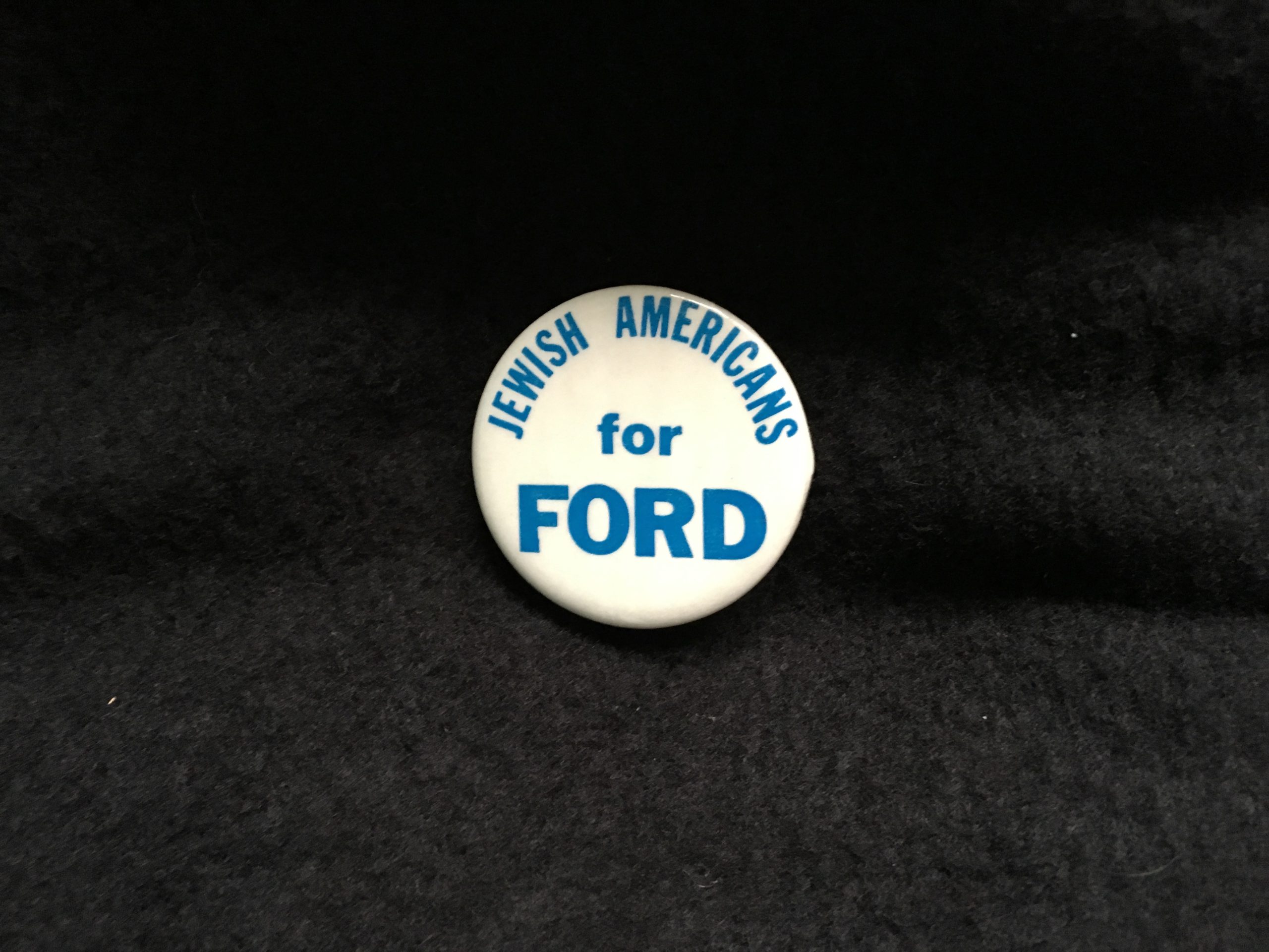 White button labeled "Jewish Americans for Ford"