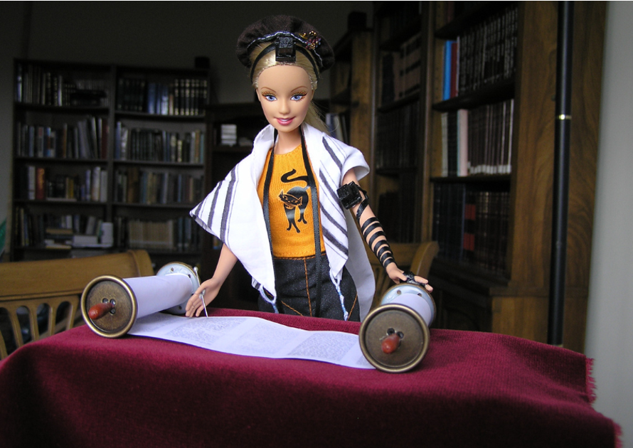Figure 9: Tallit-wearing Barbie © Jen Taylor Friedman, ca. 2006. Used with permission.