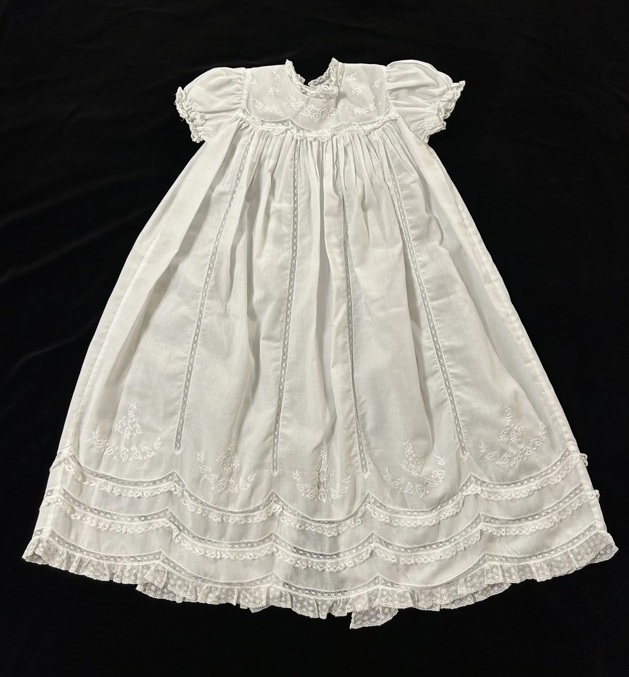 Figure 1: Hand-embroidered Feltman Brothers christening gown c. 1980s. Photograph by author ©. 