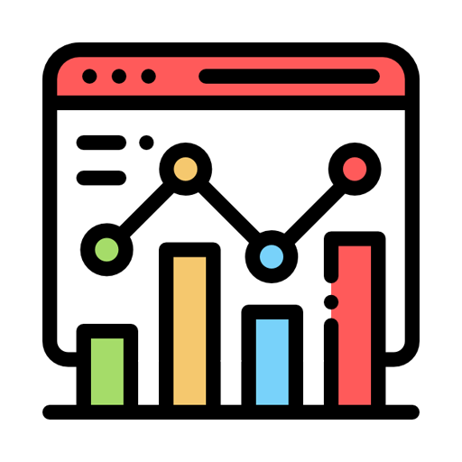 Icon that represents web analytics