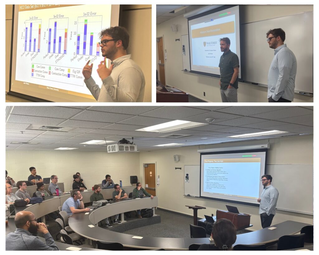 Congratulations to J for his outstanding thesis presentation!