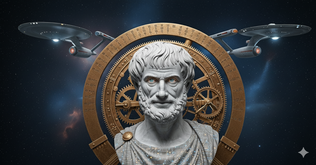 Gemini generated image on What Aristotle, Star Trek, and the Antikythera Mechanism Have to Say About AI Ethics