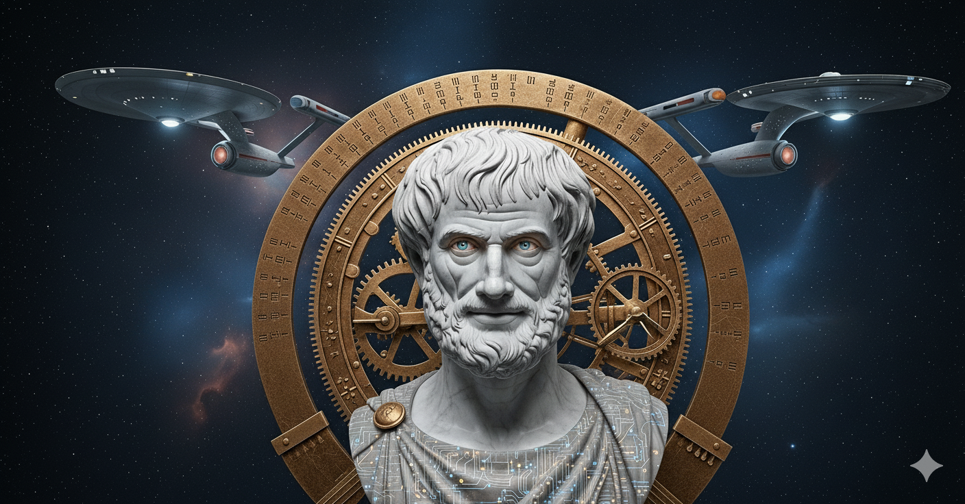 Gemini generated image on What Aristotle, Star Trek, and the Antikythera Mechanism Have to Say About AI Ethics