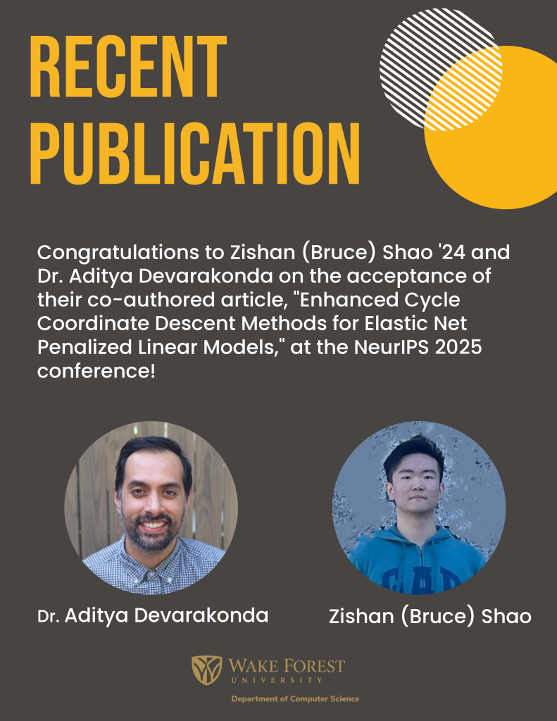 Flyer congratulating Department's new publication.