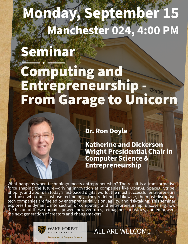 Poster for Seminar on Sept 15, 2025