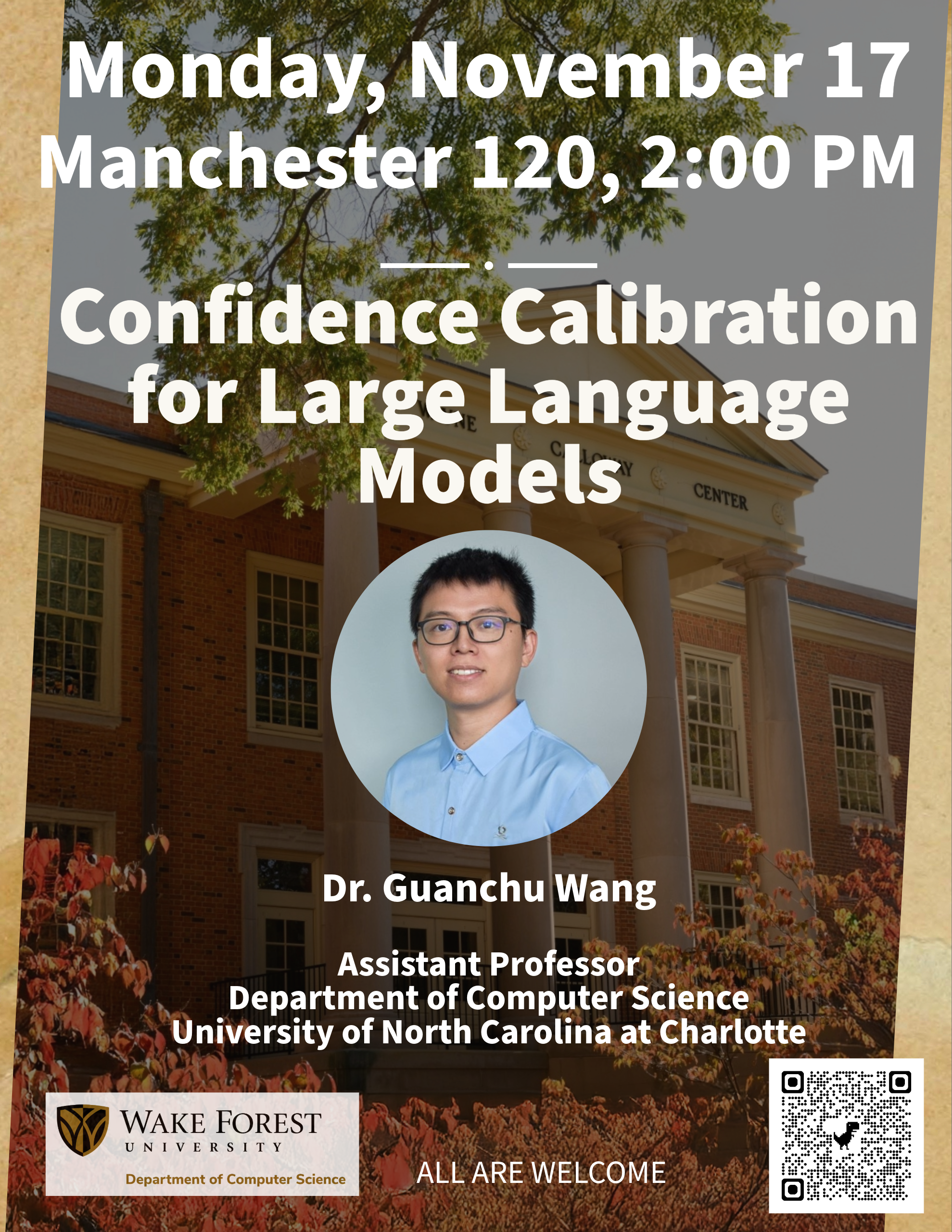 Flyer promoting seminar on Nov 17, 2025