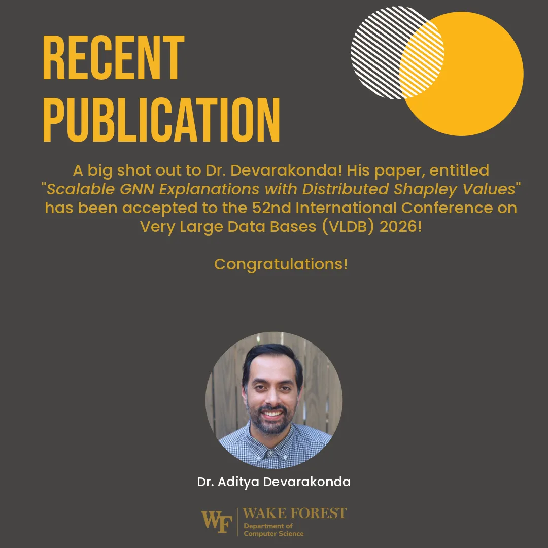 Flyer congratulating recent publication