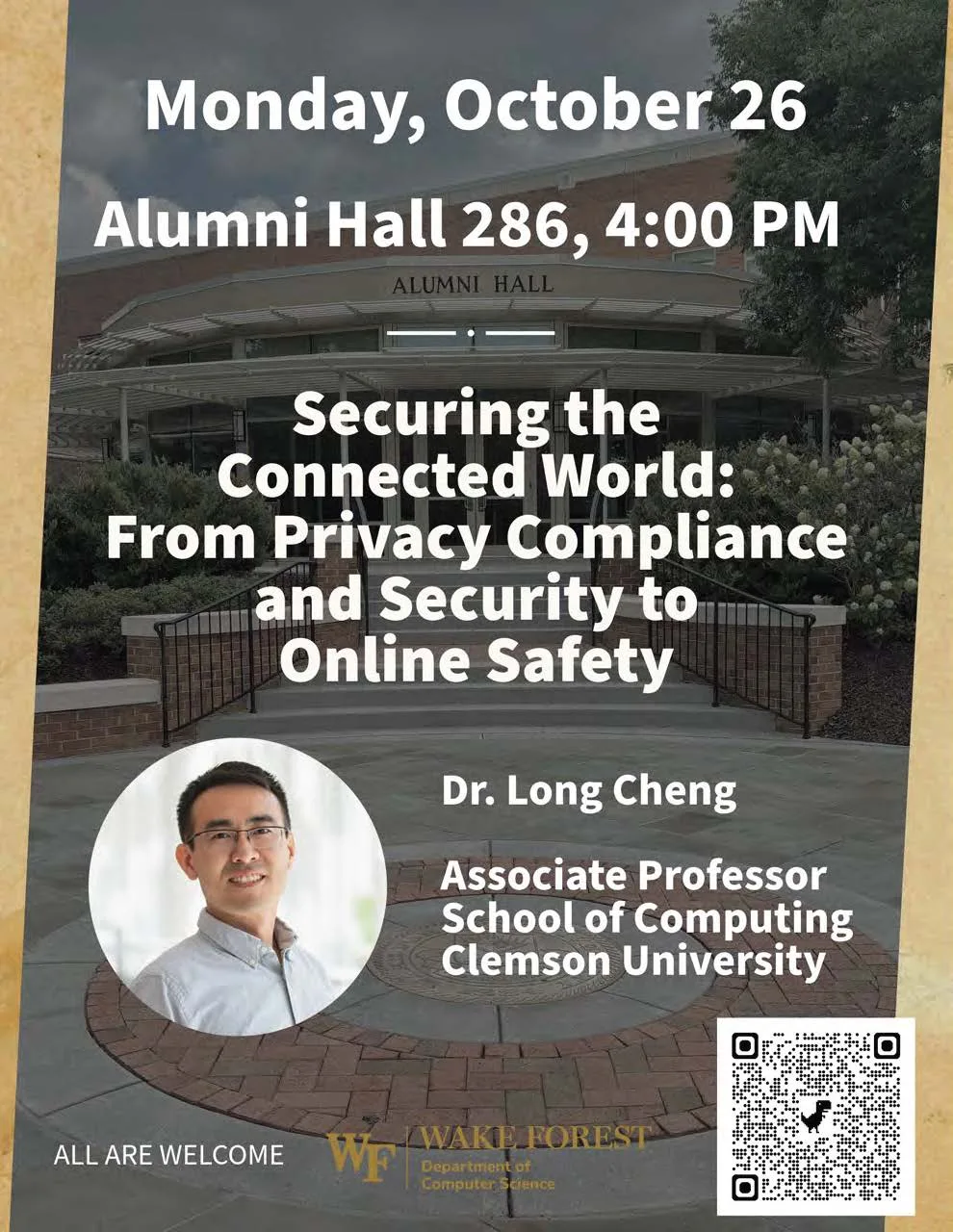 flyer promoting seminar on Oct 26, 2026