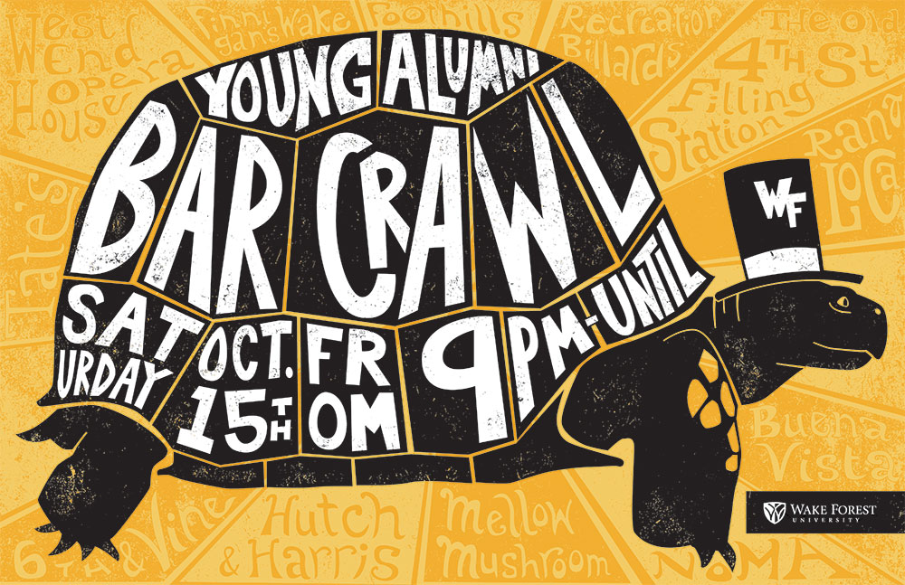 View this Young Alumni Bar Crawl poster larger