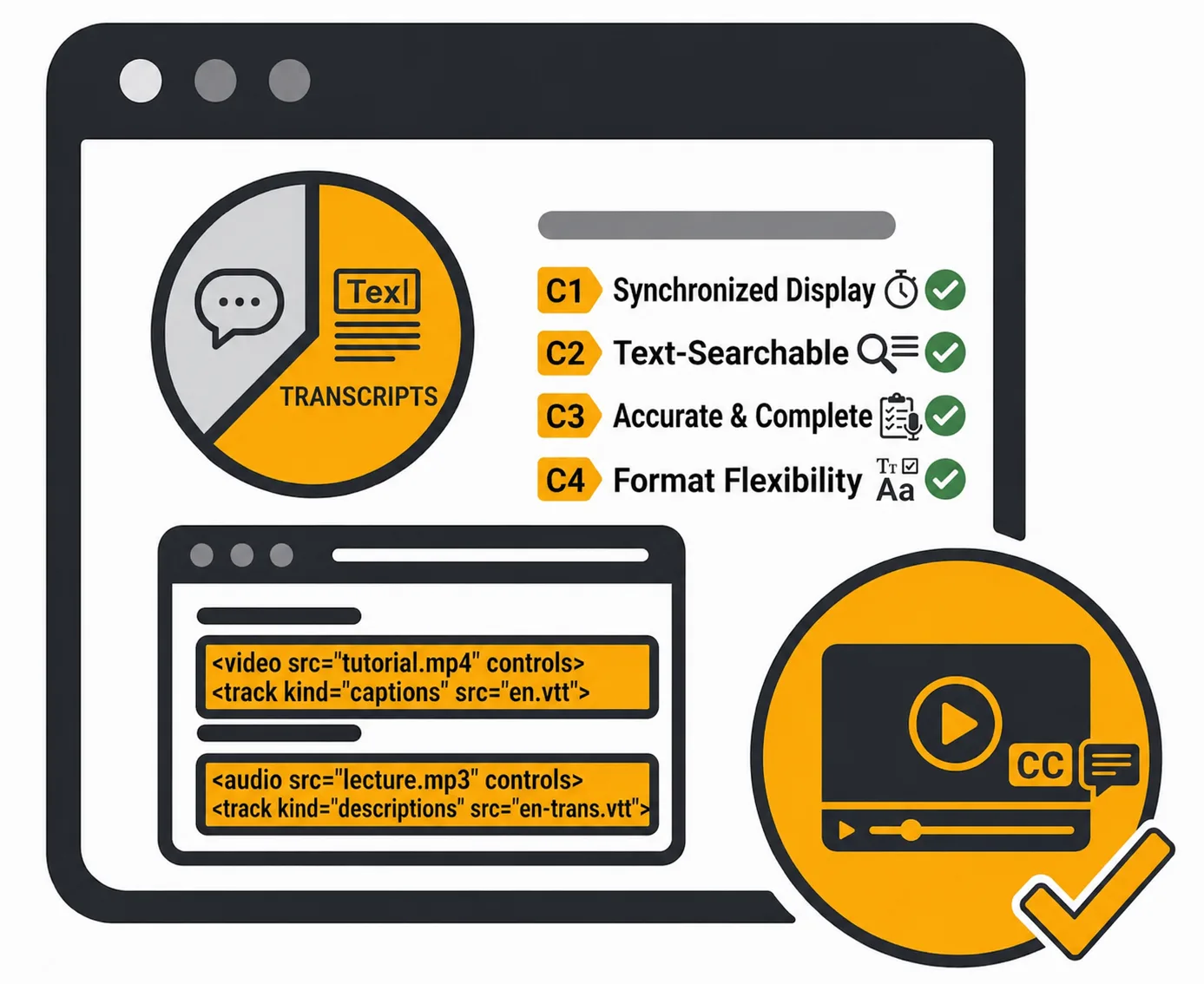 Accessibility Captions and Transcripts icon