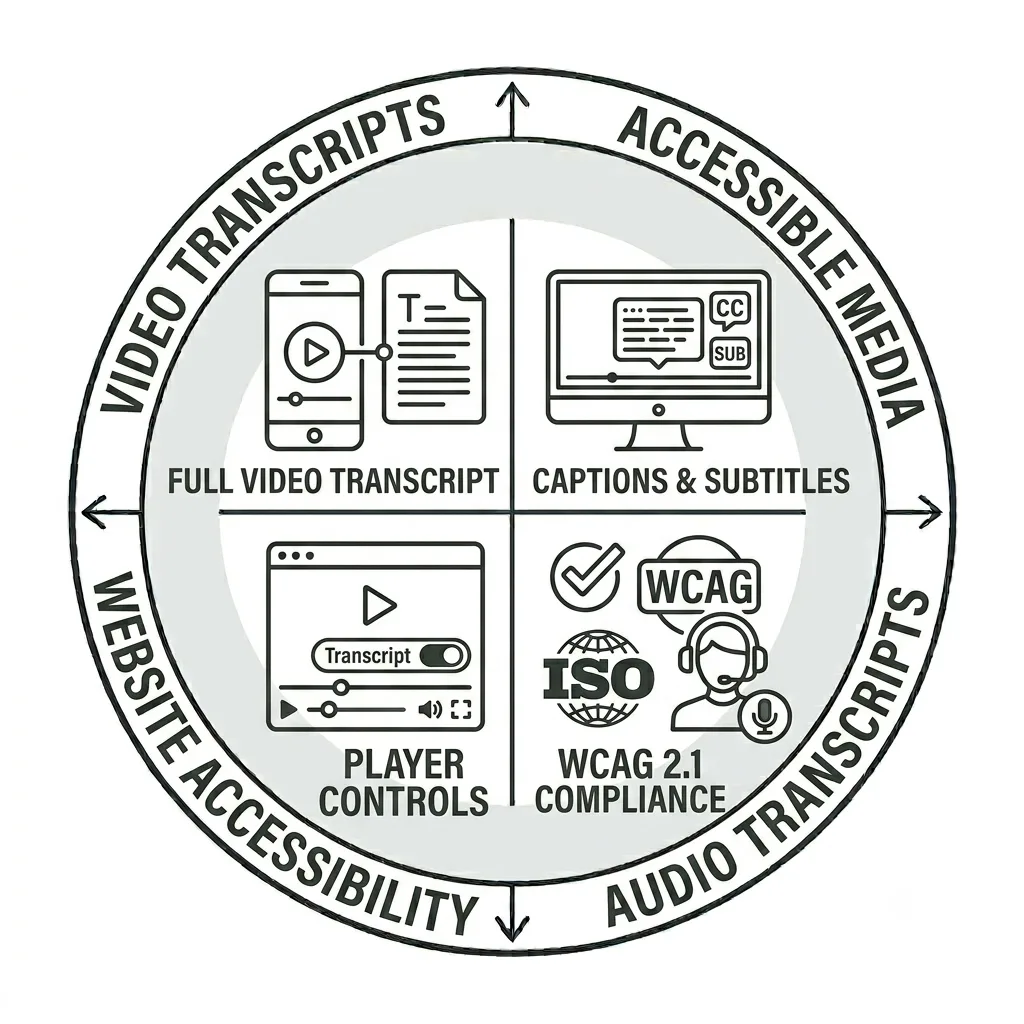 Captions and transcripts icon