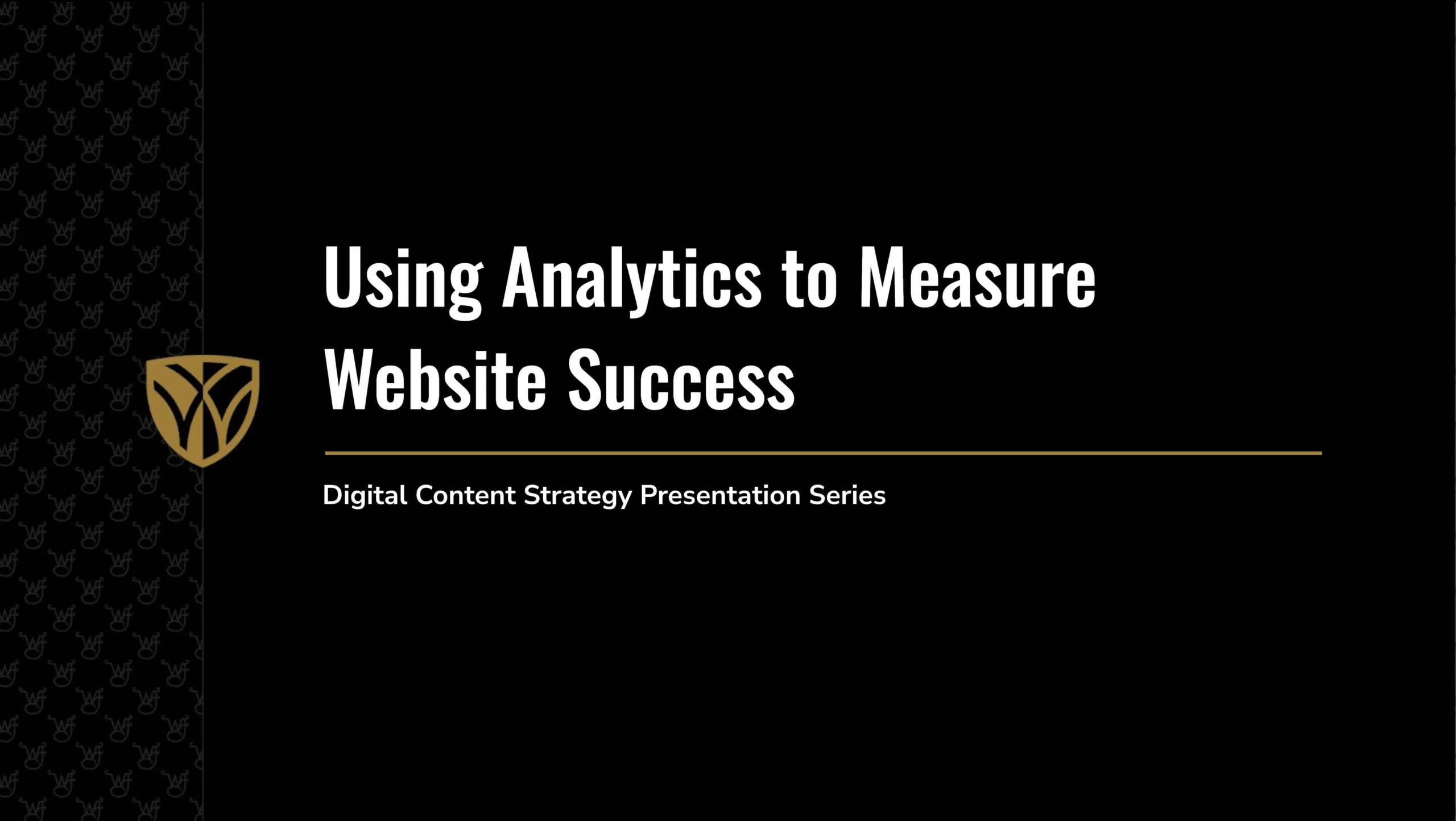 Using Analytics to Measure Website Success Presentation cover