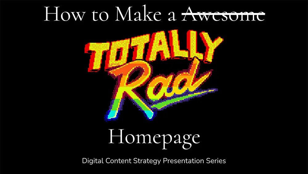 How to Make an Awesome Homepage Presentation cover