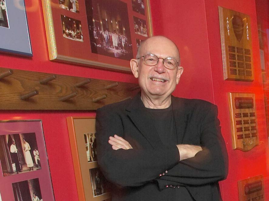 Harold Tedford in the foyer of the Main Stage Theatre in Scales Fine Arts Center in 2004.