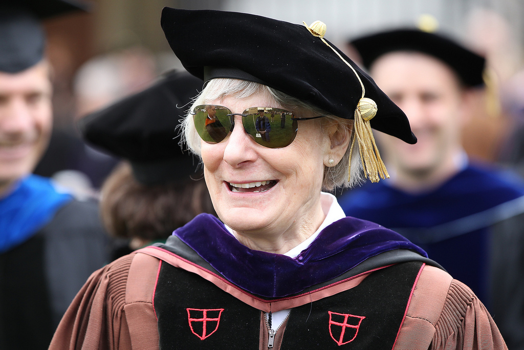 Wake Forest University holds its annual Commencement ceremony on Hearn Plaza on Monday, May 16, 2011. Peggy Smith, retiring professor of art