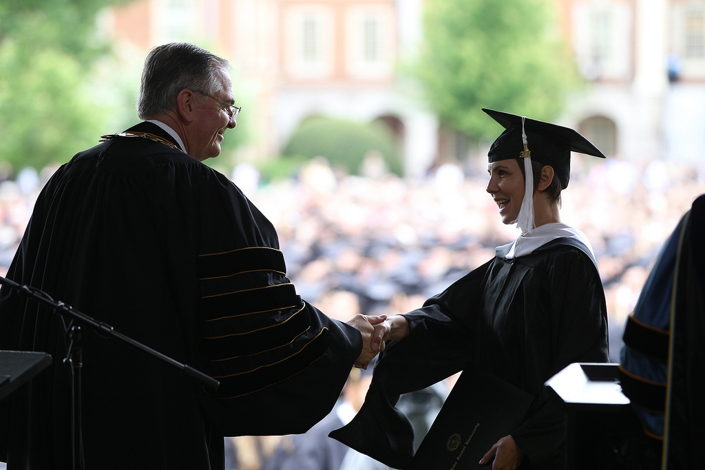 Wake Forest University holds its annual Commencement ceremony on Hearn Plaza on Monday, May 16, 2011.