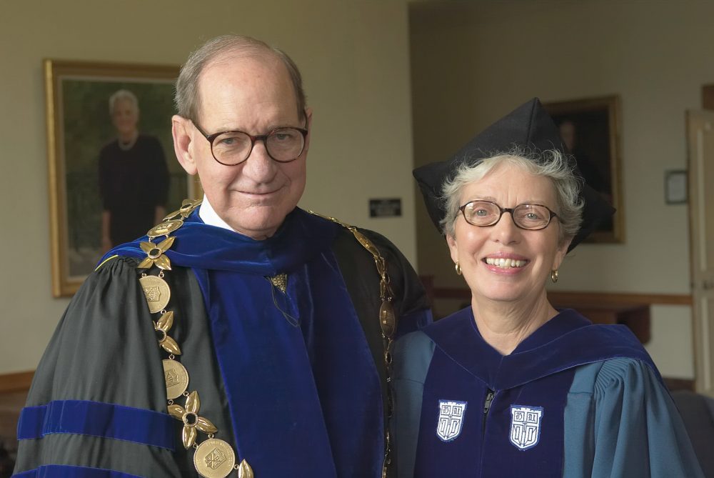 WFU President Thomas K. Hearn, Jr., and Baccalaureate Speaker Jane Crosthwaite