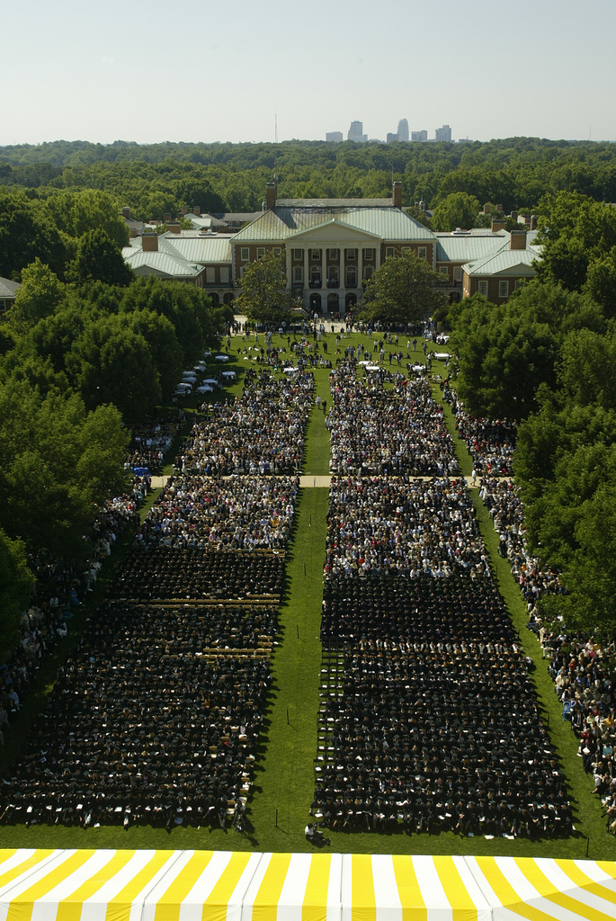 WFU Commencement ceremony