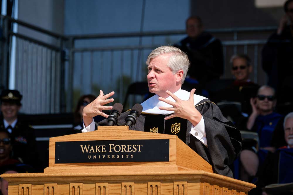 Writer Jon Ellis Meacham gives the commencement address