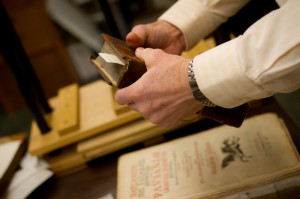 Craig Fansler with a book