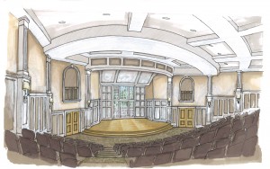 Another rendering of Kulynych Auditorium.  