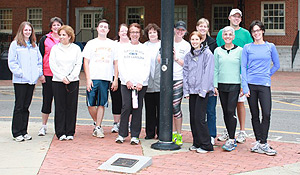 Wake Foresters get ready to walk or run around campus.