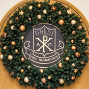 Wreath and WFU seal