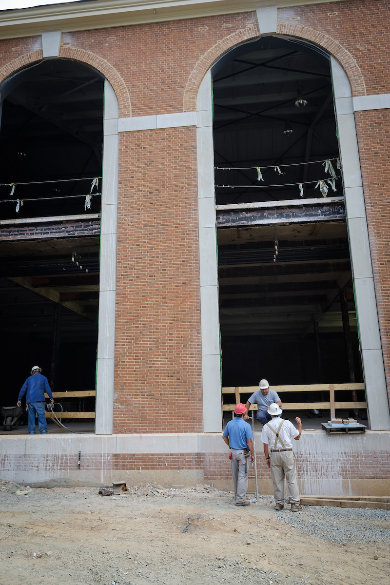 Construction continues on phase two of the Reynolds Gym renovation project on Thursday, September 15, 2016.