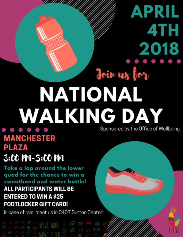 Campus community invited to participate in National Walking Day Wake