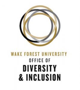 Text says "Wake Forest University Office of Diversity & Inclusion" with interlocking circle logo above