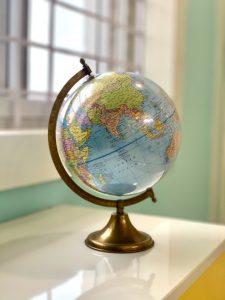 Photo of globe on a desk