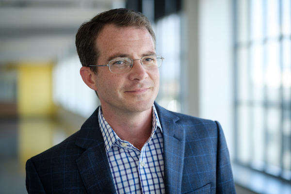 Headshot of Michael Gross, a founding faculty member and associate professor of the undergraduate Department of Engineering and new David and Leila Farr Faculty Director for the Wake Forest University Center for Entrepreneurship