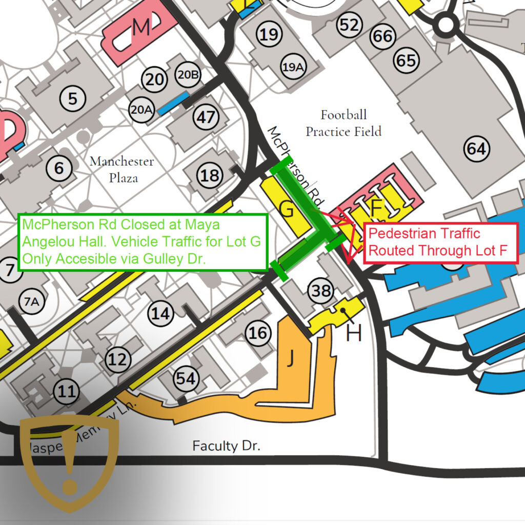 Map showing location of repair