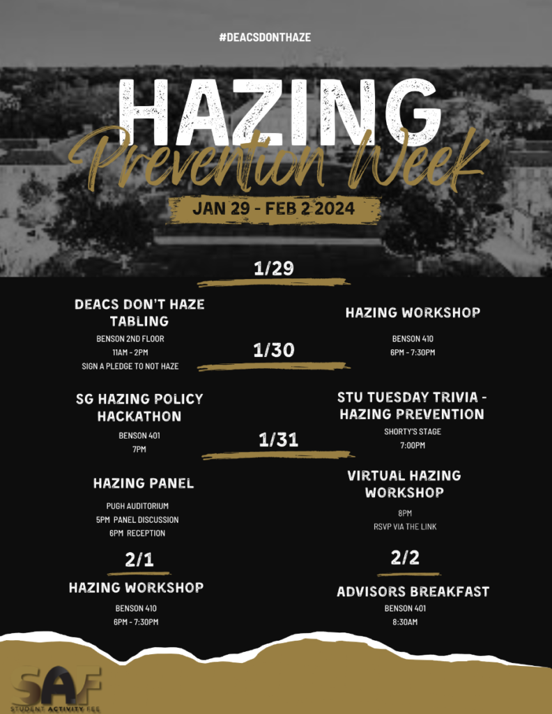 WFU community supports Hazing Prevention Week Inside WFU