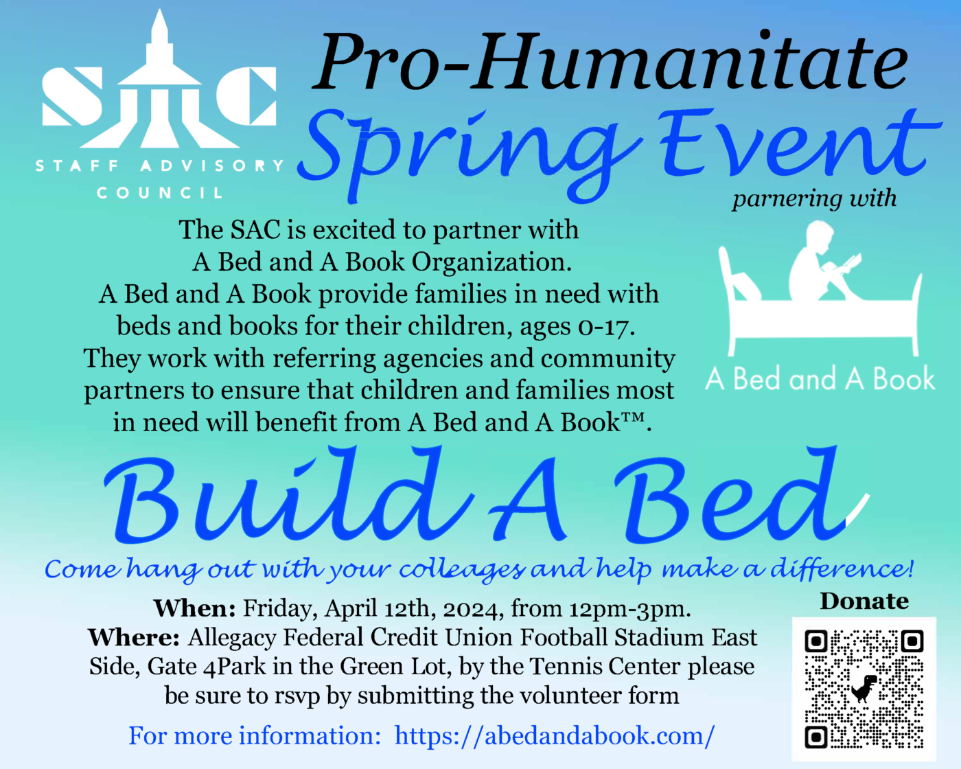 Staff Advisory Council sponsoring Pro Humanitate Days volunteer project