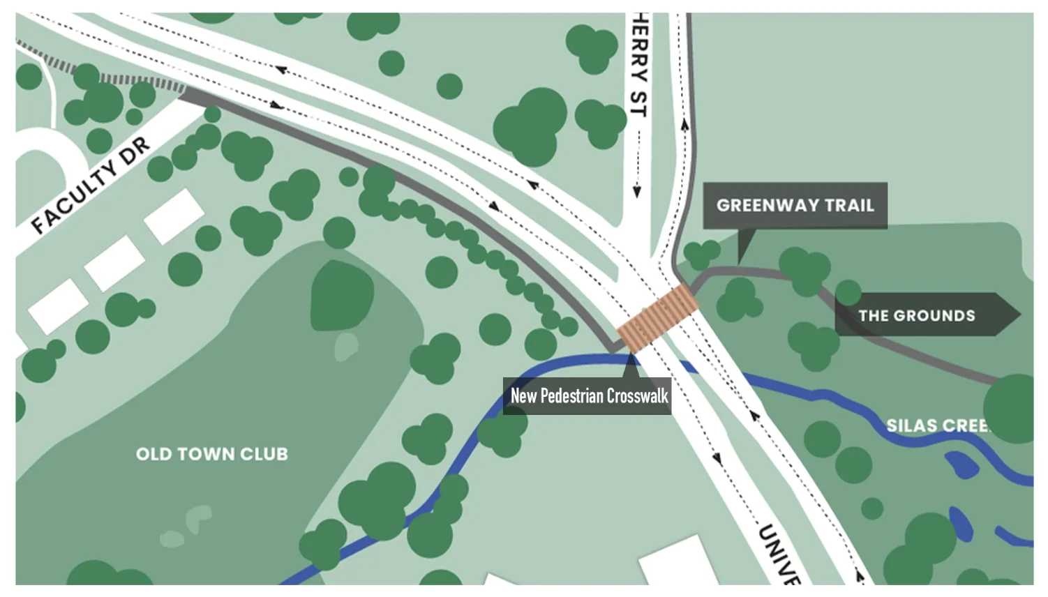 Map of crosswalk