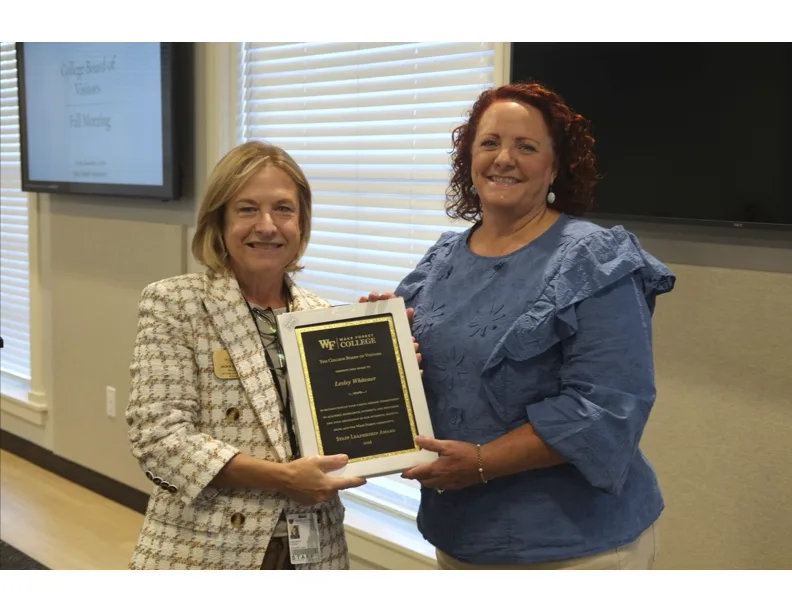 Lesley Whitener and Sandy Kokkonos receive 2026 College Board of Visitors Staff Leadership Award