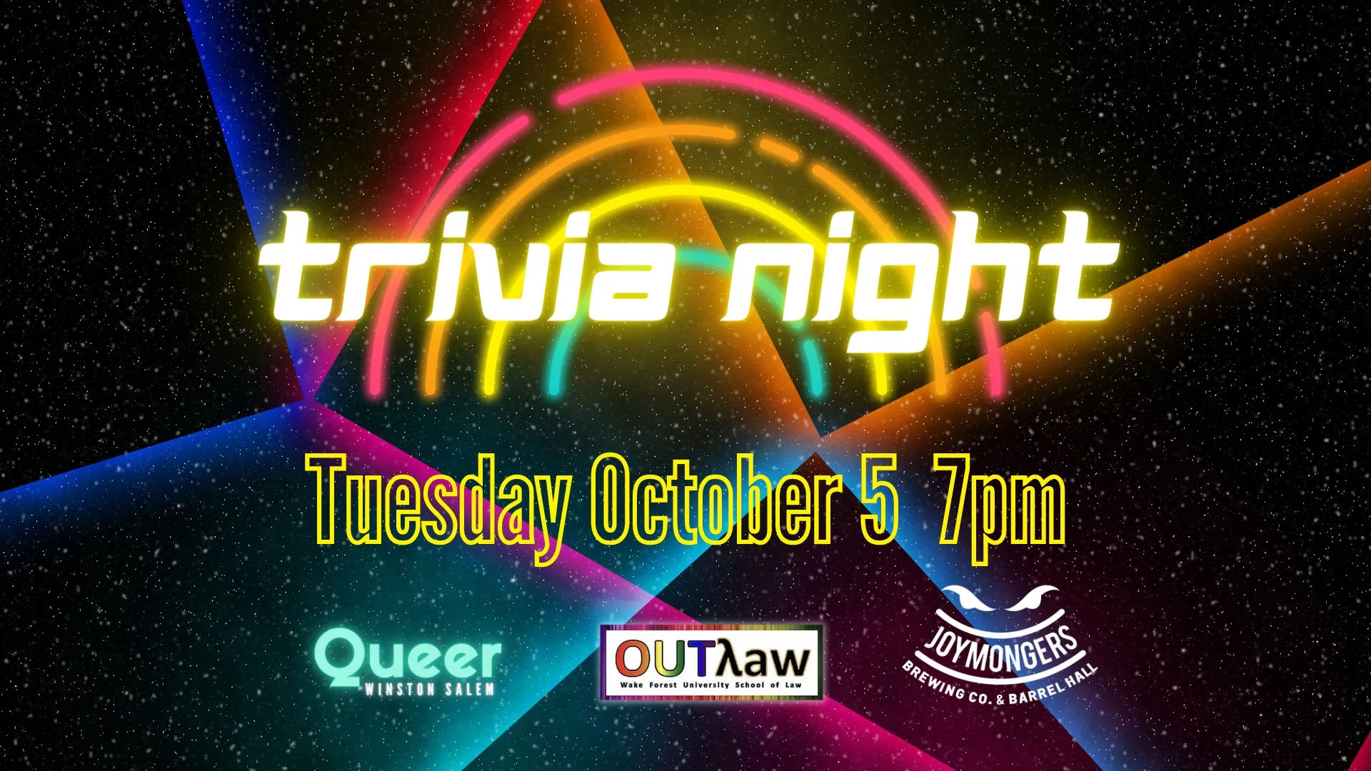 Trivia Night, Tuesday, October 5, at 7:00 pm