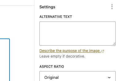 Adding alt text in WordPress