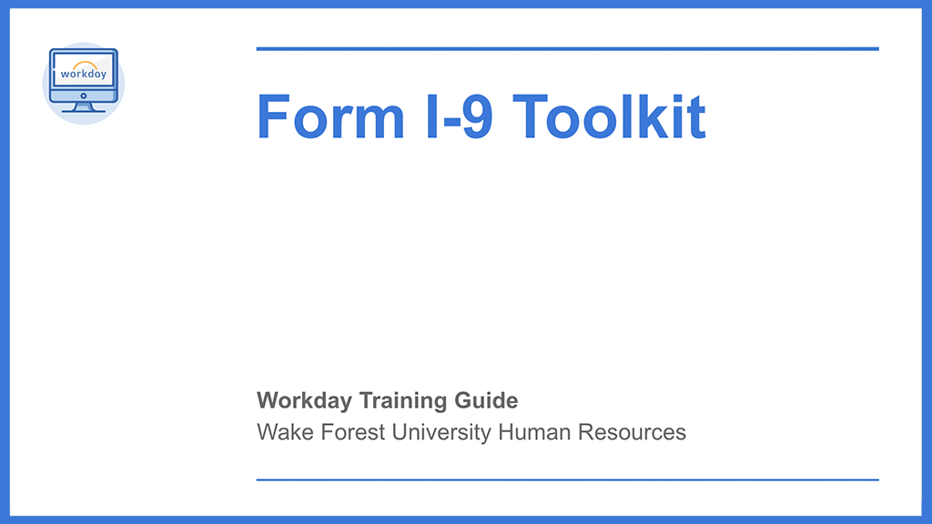 Form I-9 Toolkit Cover