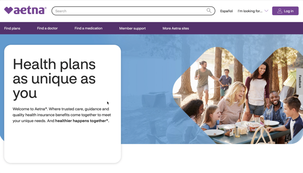 Aetna website