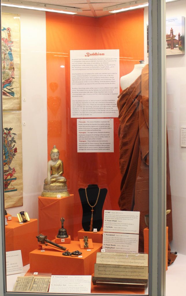 Buddhism section of MOA Faith exhibit