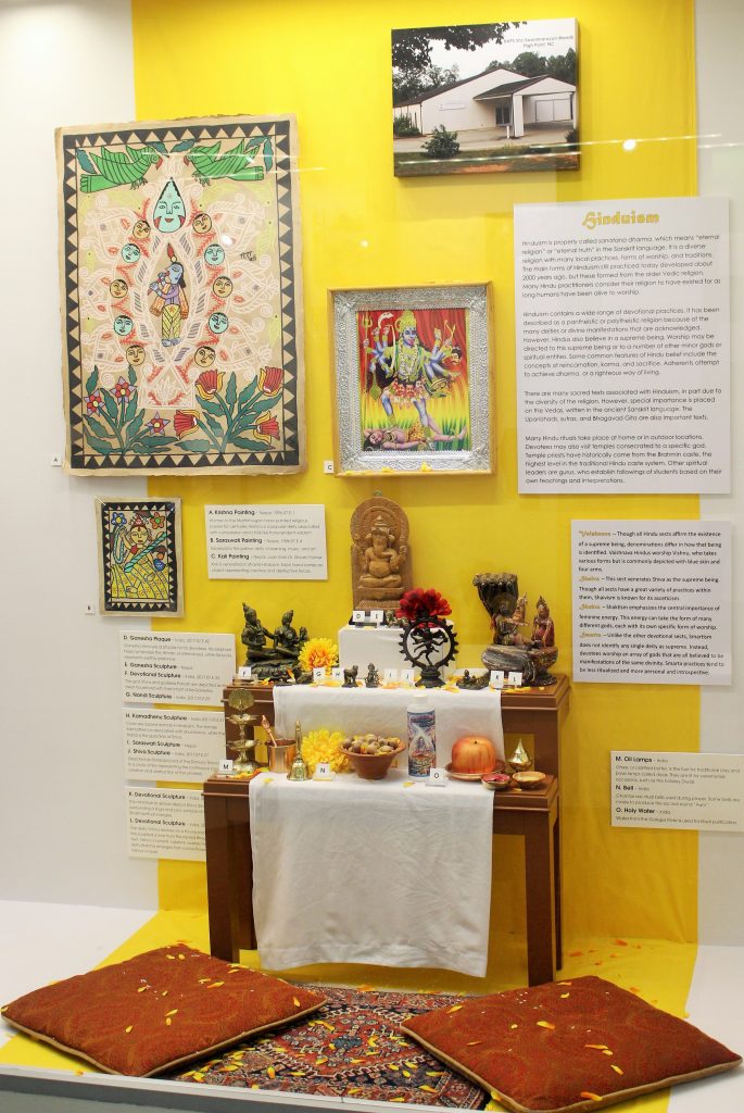 Hinduism section of MOA Faith Exhibit