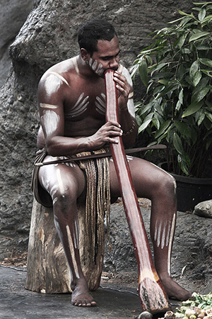 Playing Digeridoo