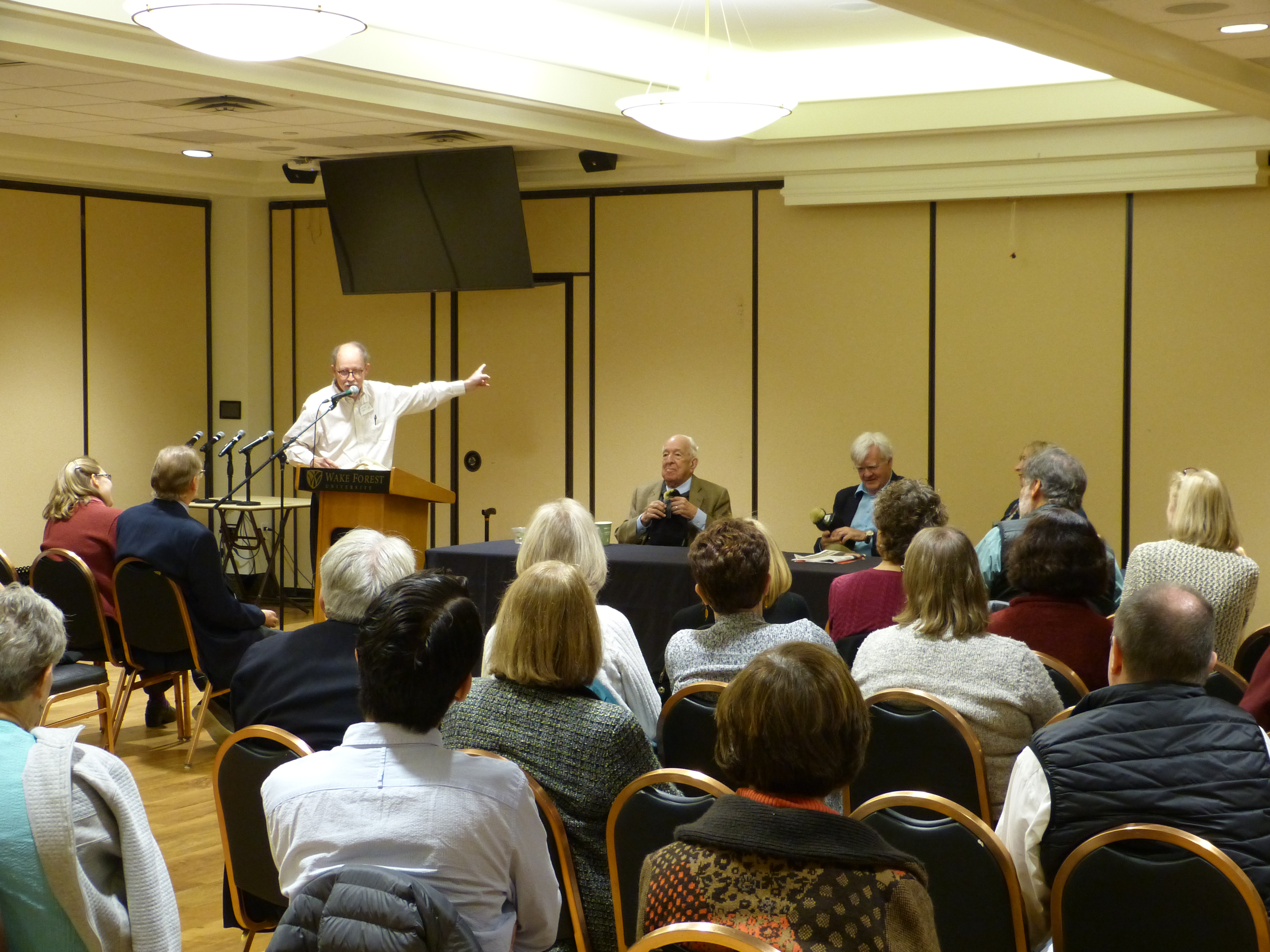 Dr. Tom Phillips speaking at Words Awake